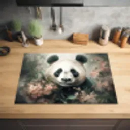 Panda - Dieren - Bloemen - Planten Inductie beschermer vinyl 3mm middel -sfeer5