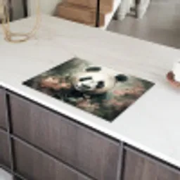 Panda - Dieren - Bloemen - Planten Inductie beschermer vinyl 3mm middel -sfeer8