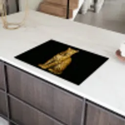 Panter - Realistisch - Bruin Inductie beschermer vinyl 3mm klein -sfeer8
