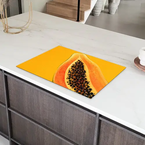 Papaja - Oranje - Topisch Inductie beschermer vinyl 3mm klein -sfeer8