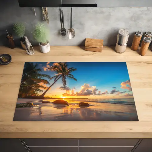 Paradijselijk Zonsondergangspanorama Inductie beschermer vinyl 3mm klein -sfeer5