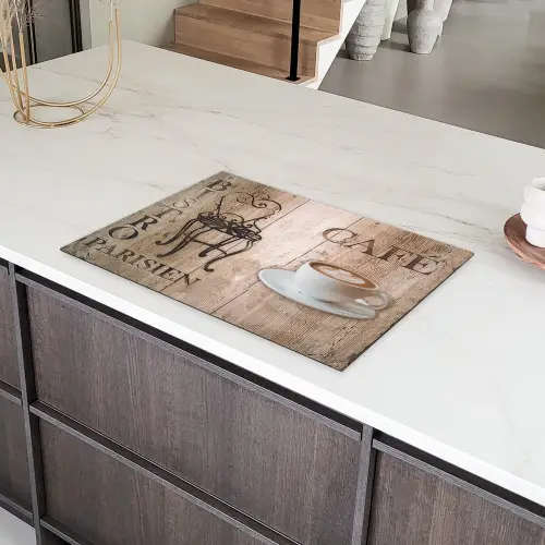 Parijs Koffiepauze Inductie beschermer vinyl 3mm klein -sfeer8