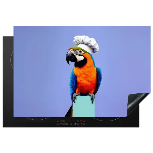 Papegaai - Koksmuts - Vogel - Leuk Inductie beschermer vinyl 3mm klein -3d