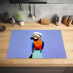 Papegaai - Koksmuts - Vogel - Leuk Inductie beschermer vinyl 3mm klein -sfeer5