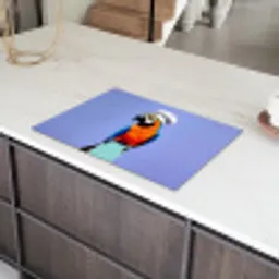 Papegaai - Koksmuts - Vogel - Leuk Inductie beschermer vinyl 3mm klein -sfeer8
