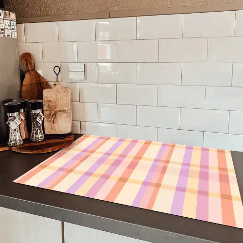 Pastel - uitpatroon - Geometrisch Inductie beschermer vinyl 3mm klein 276 -sfeer3