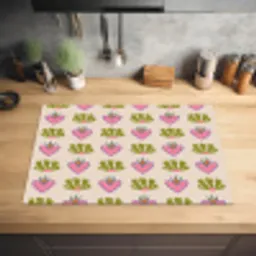 Patroon - Beige - Hartjes - Bloemen Inductie beschermer vinyl 3mm klein 276 -sfeer5