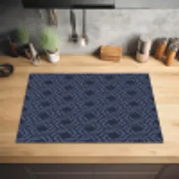 Patroon - Blauw - Geometrisch Inductie beschermer vinyl 3mm klein 276 -sfeer5