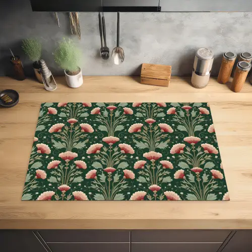 Patroon - Botanisch - Kleurrijk Inductie beschermer vinyl 3mm klein 276 -sfeer5