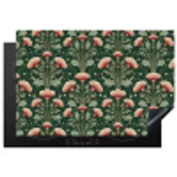 Patroon - Botanisch - Kleurrijk Inductie beschermer vinyl 3mm klein 276 -3d