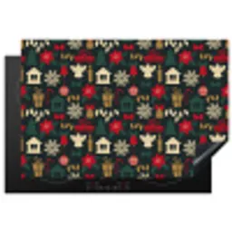 Patroon - Kerst - Symbolen Inductie beschermer vinyl 3mm klein 276 -3d