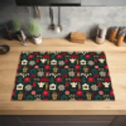 Patroon - Kerst - Symbolen Inductie beschermer vinyl 3mm klein 276 -sfeer5