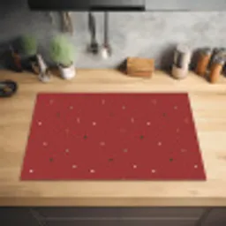 Patroon - Stippen - Rood Inductie beschermer vinyl 3mm klein 276 -sfeer5