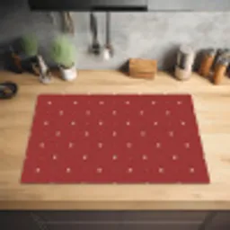 Patroon - Stippen - Sterren - Rood Inductie beschermer vinyl 3mm klein 276 -sfeer5