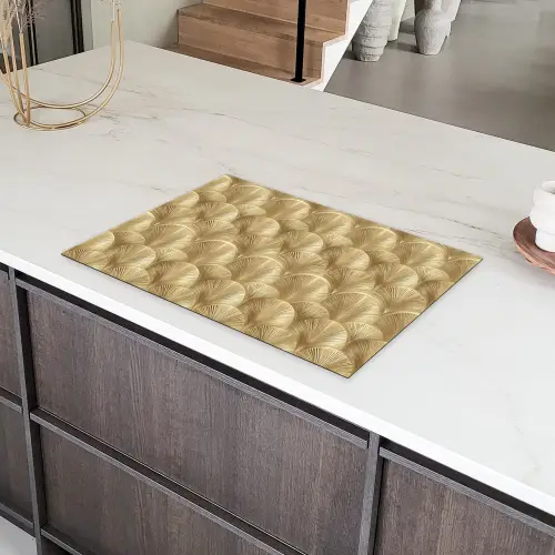 Patroon - Waaier - Goud Inductie beschermer vinyl 3mm klein 276 -sfeer8