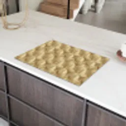 Patroon - Waaier -  Goud Inductie beschermer vinyl 3mm klein 276 -sfeer8