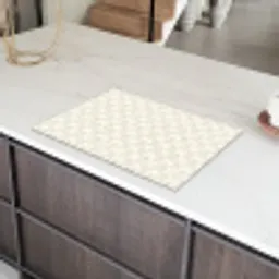 Patroon - Bloemen - Beige Inductie beschermer vinyl 3mm klein 276 -sfeer8