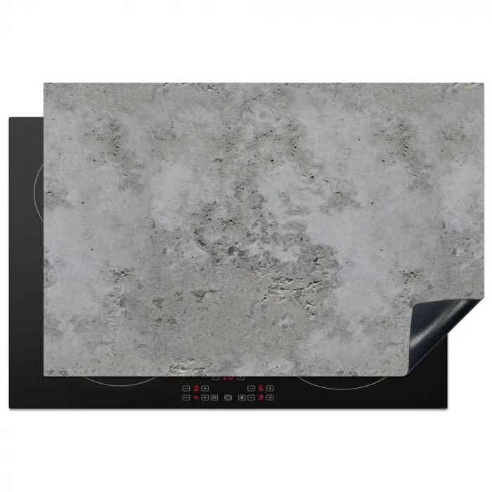 Patroon - Grijs - Oud - Beton Inductie beschermer vinyl 3mm klein 276 -3d