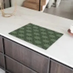 Patroon - Groen - Geometrisch Inductie beschermer vinyl 3mm klein 276 -sfeer8