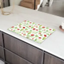 Patroon - Groen - Rood - Groente Inductie beschermer vinyl 3mm klein 276 -sfeer8