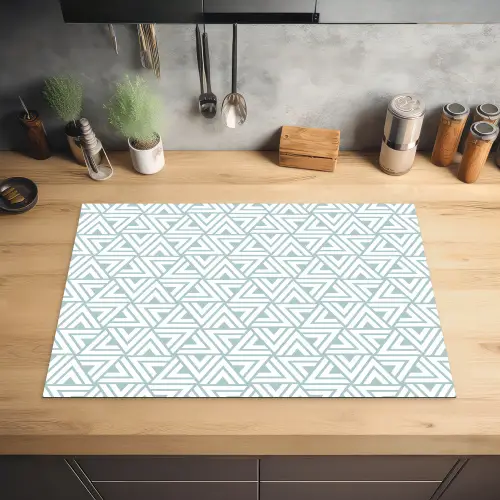 Patroon - Lijn - Design - Groen Inductie beschermer vinyl 3mm klein 276 -sfeer5
