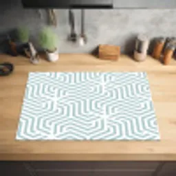 Patroon - Lijn - Design - Groen Inductie beschermer vinyl 3mm klein 276 -sfeer5