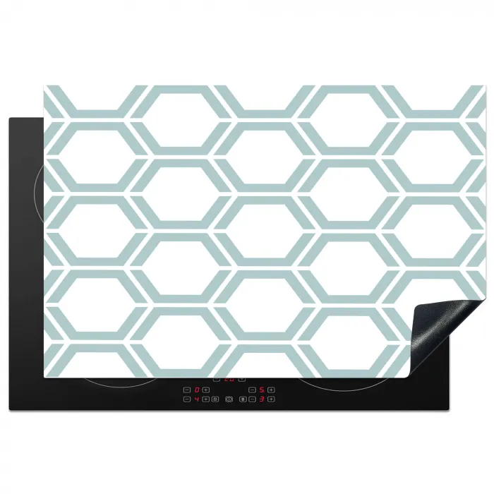 Patroon - Lijn - Design - Hexagon Inductie beschermer vinyl 3mm klein 276 -3d