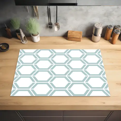 Patroon - Lijn - Design - Hexagon Inductie beschermer vinyl 3mm klein 276 -sfeer5
