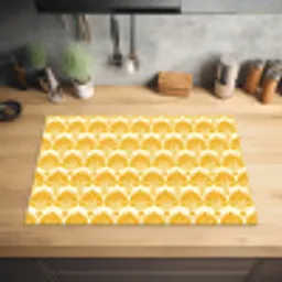 Patroon - Motief - Geel Inductie beschermer vinyl 3mm klein 276 -sfeer5