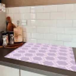 Patroon - Roze - Paars Inductie beschermer vinyl 3mm klein 276 -sfeer3