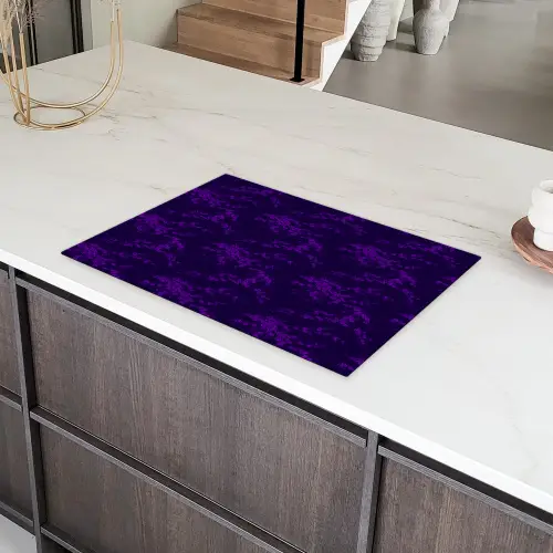 Patroon - Paars - Bloesem Inductie beschermer vinyl 3mm klein 276 -sfeer8