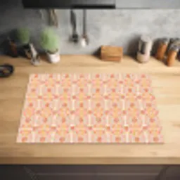 Retro - Disco - Swingend - Bloemen - Multi Inductie beschermer vinyl 3mm klein 276 -sfeer5