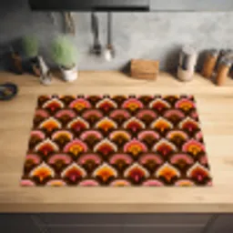 Patroon - Retro - Kleurrijk Inductie beschermer vinyl 3mm klein 276 -sfeer5