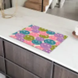 Patroon - Smiley - Kleurrijk - Hartjes Inductie beschermer vinyl 3mm klein 276 -sfeer8
