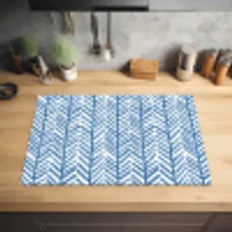 Patroon - Streep - Blauw Inductie beschermer vinyl 3mm klein 276 -sfeer5