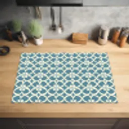 Patroon - Symmetrisch - Blauw Inductie beschermer vinyl 3mm klein 276 -sfeer5