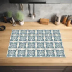 Dessin - Tegel - Blauw Inductie beschermer vinyl 3mm klein 276 -sfeer5
