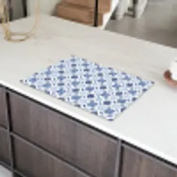Patroon - Tegel - Blauw Inductie beschermer vinyl 3mm klein 276 -sfeer8