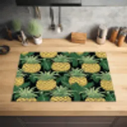 Patroon - Tropisch - Ananas - Illustratie Inductie beschermer vinyl 3mm klein 276 -sfeer5