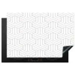 Patronen - Abstract - Zwart - Wit - Geometrie Inductie beschermer vinyl 3mm klein 276 -3d