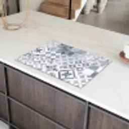 Patronen - Grijs - Mozaïek Inductie beschermer vinyl 3mm klein -sfeer8