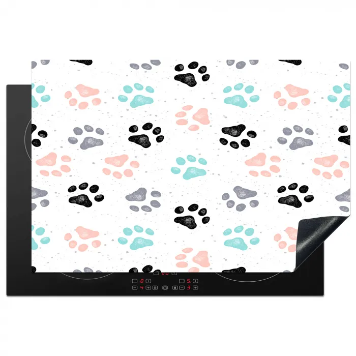 Paw - Pattern - Color Inductie beschermer vinyl 3mm klein 276 -3d