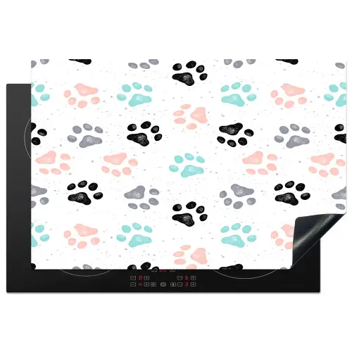 Paw - Pattern - Color Inductie beschermer vinyl 3mm klein 276 -3d