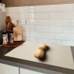Pinda - Ruw - Beige Inductie beschermer vinyl 3mm klein -sfeer3