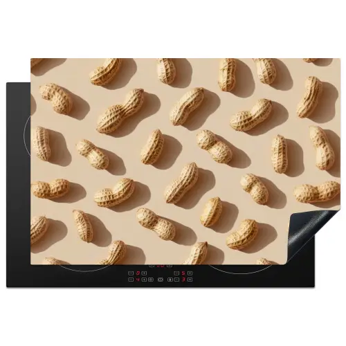 Pinda's - Patroon - Beige Inductie beschermer vinyl 3mm klein -3d