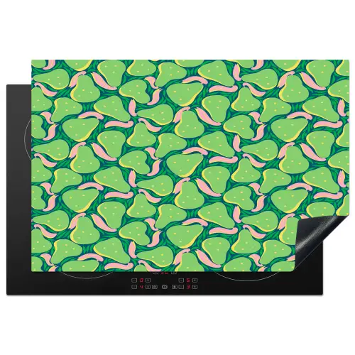 Peren - Groen - Roze Inductie beschermer vinyl 3mm klein 276 -3d