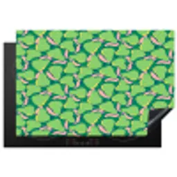 Peren - Groen - Roze Inductie beschermer vinyl 3mm klein 276 -3d