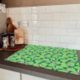 Peren - Groen - Roze Inductie beschermer vinyl 3mm klein 276 -sfeer3