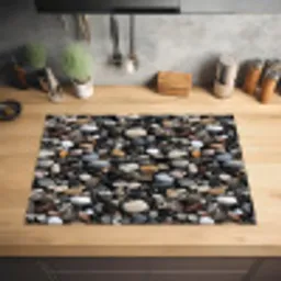 Kiezels - Mix - Aardetonen Inductie beschermer vinyl 3mm klein 276 -sfeer5