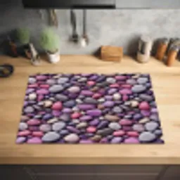 Kiezels - Paars - Roze Inductie beschermer vinyl 3mm klein 276 -sfeer5
